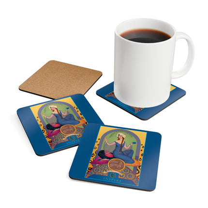 Sagittarius Zodiac Design – December & Tanzanite by Sofia Chiostri | Corkwood Coaster Set