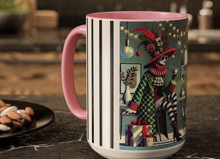Whimsical Christmas Tea Party Colorful Mugs (11oz, 15oz)