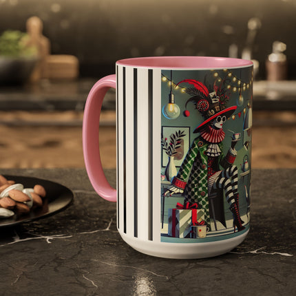 Whimsical Christmas Tea Party Colorful Mugs (11oz, 15oz)