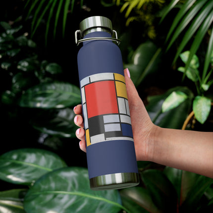 Composition with Red, Yellow, Blue, and Black by Piet Mondrian Copper Vacuum Insulated Bottle, 22oz