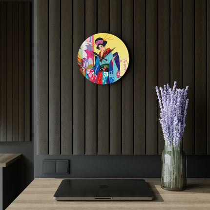 A Timeless Journey by Umberto Brunelleschi Acrylic Wall Clock, Round and Square