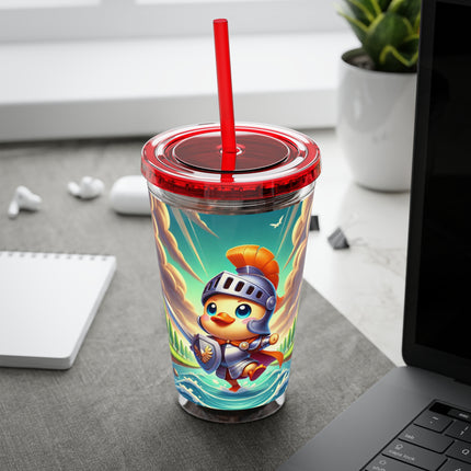 Valiant Duck Sunsplash Tumbler with Straw, 16oz