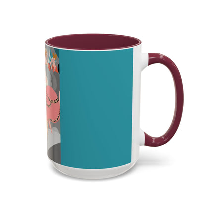 Celestial Masquerade Colorful Mugs – Theatrical Elegance & Floating Whimsy