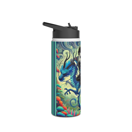 Mystic Guardian of the Sky Stainless Steel Water Bottle, Standard Lid
