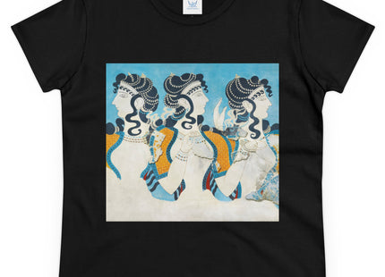 Reproduction of Ladies in Blue by Emile Gilliéron Women's Midweight Cotton Tee