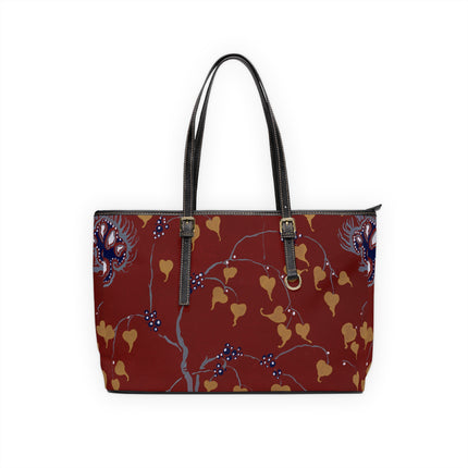 Art Nouveau Flower Pattern by Émile-Alain Séguy PU Leather Shoulder Bag