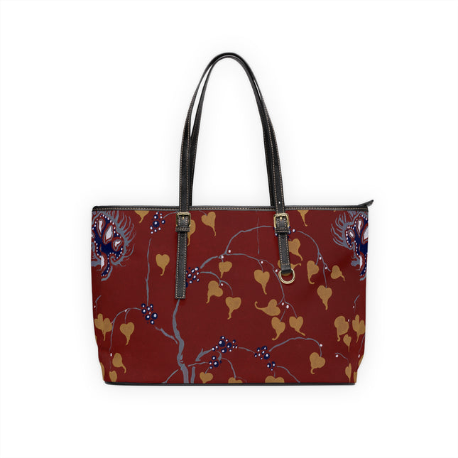 Art Nouveau Flower Pattern by Émile-Alain Séguy PU Leather Shoulder Bag
