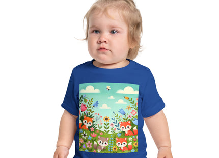 Fox Cubs in Bloom Baby Short Sleeve T-Shirt