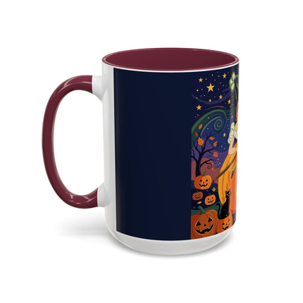 🧙‍♀️🎃 The Witch Of Pumpkin Moon Hollow Colorful Mug – Whimsical Halloween Magic