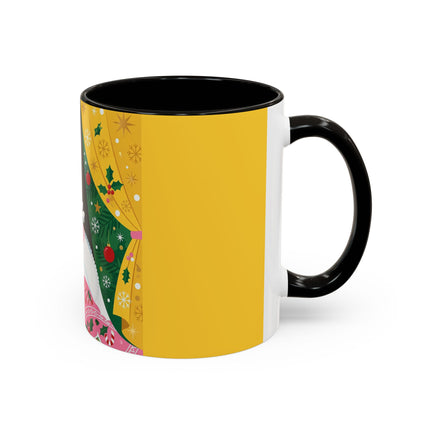 💌🎄 The Christmas Letter Of Holly House Colorful Mug – Whimsical Art Deco Holiday Charm