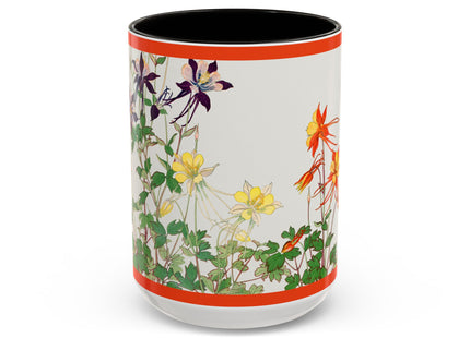 Aquilegia Flowers by Tanigami Kônan Colorful Mugs (11oz, 15oz)