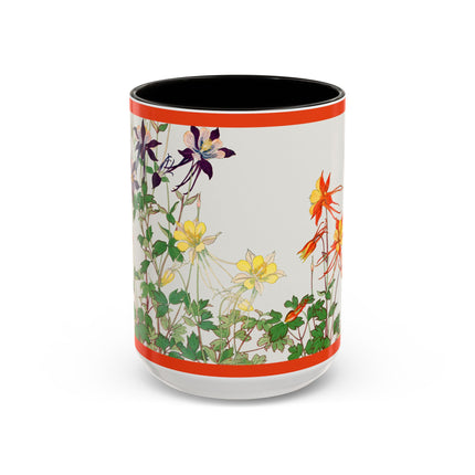 Aquilegia Flowers by Tanigami Kônan Colorful Mugs (11oz, 15oz)