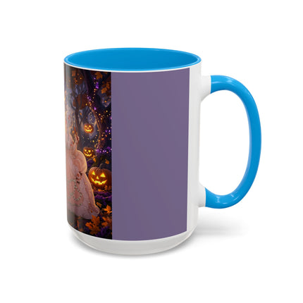 🎃🌙 The Midnight Court Of Pumpkin Grove Colorful Mug – Elegant Halloween Masquerade