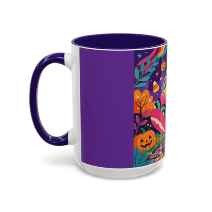 🌙🎃 The Lady Of Moonbeam Hollow Colorful Mug – Whimsical Halloween Charm