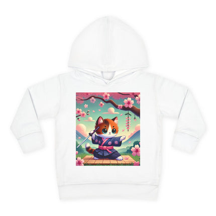 Samurai Kitten Toddler Pullover Fleece Hoodie