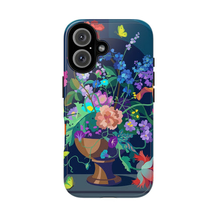 Midnight Floral Reverie Phone Case – Vibrant Bloom & Enchanted Beauty
