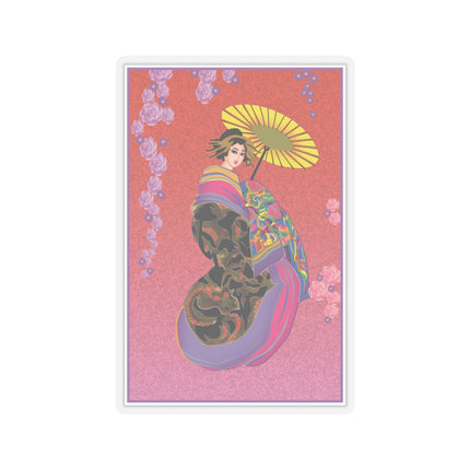 Enchanting Geisha Kiss-Cut Stickers (4 Sizes)