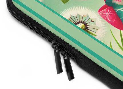 Geisha Kitten and the Dandelion Wish Laptop Sleeve