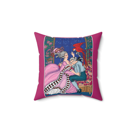 The Jealous Parrot by George Barbier Spun Polyester Square Pillow