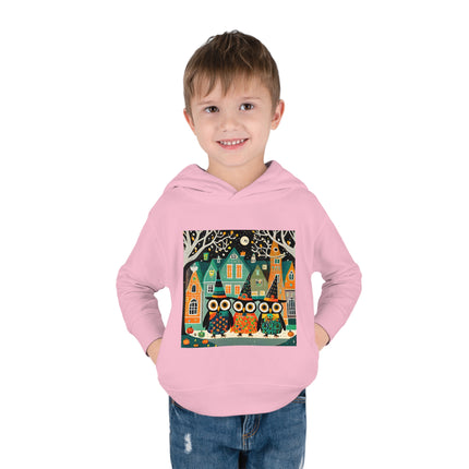 Night of the Trick-or-Treating Owlets Toddler Pullover Fleece Hoodie