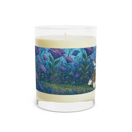 💜🌸 The Enchanted Twilight Flower Garden Scented Candle – Art Deco Floral Elegance