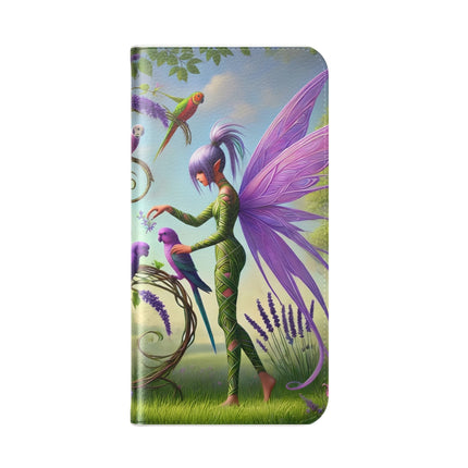 🧚🦜 Lavender-Winged Fairy Flip Case – Dreamy Elegance & Spring Whimsy