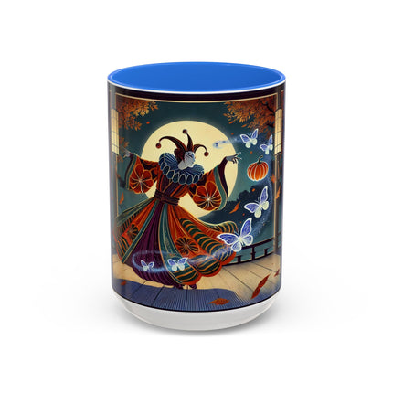 Court Magician with Ghost Butterflies Colorful Mugs (11oz, 15oz)