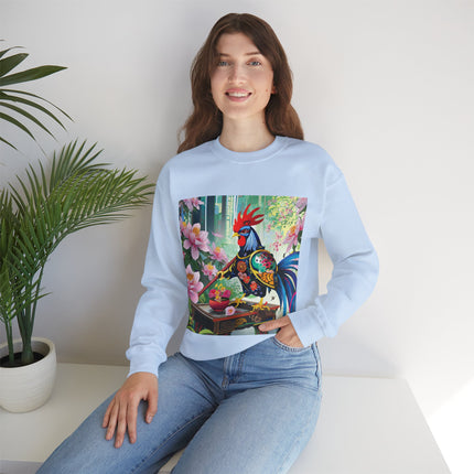 Cyberpunk Rooster Unisex Heavy Blend™ Crewneck Sweatshirt