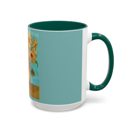 Vase with Twelve Sunflowers by Vincent van Gogh Colorful Mugs (11oz, 15oz)
