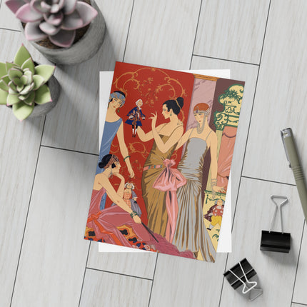 🎭🌹 Les Marionnettes Postcards With Envelopes – George Barbier Art Deco Fashion Elegance