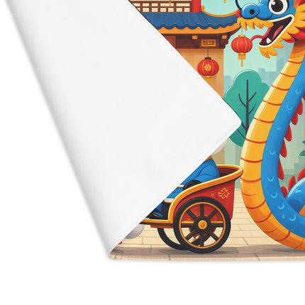 🐉🏮 Lantern Street Dragon Parade Placemat – Enchanted Lunar New Year Festival Fantasy