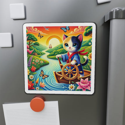 Sailor Kitten’s River Adventure Die-Cut Magnets (5 Sizes)