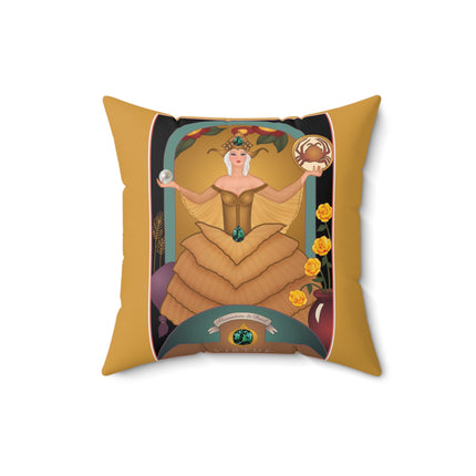 June & Pearl, Alexandrite (from the Gem Series) by Sofia Chiostri Spun Polyester Square Pillow