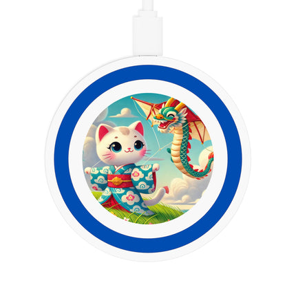 Geisha Kitten and the Dragon Kite Quake Wireless Charging Pad