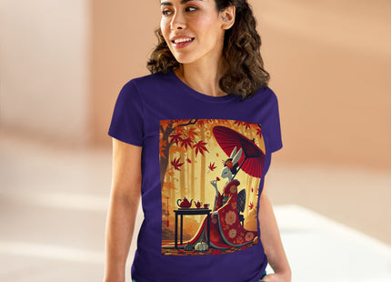 Theatrical Harvest Rabbit Women's Midweight Cotton Tee