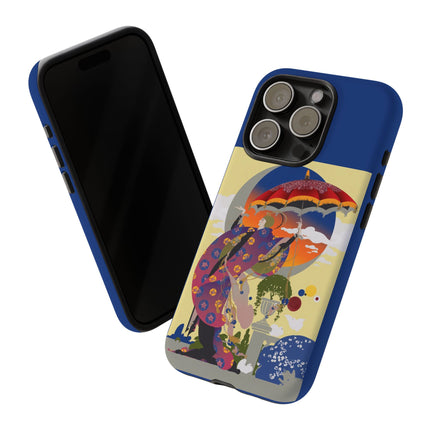 Parasol Sunset Geisha Phone Case – Elegant Twilight Grace