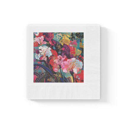 Ethereal Irises White Coined Napkins