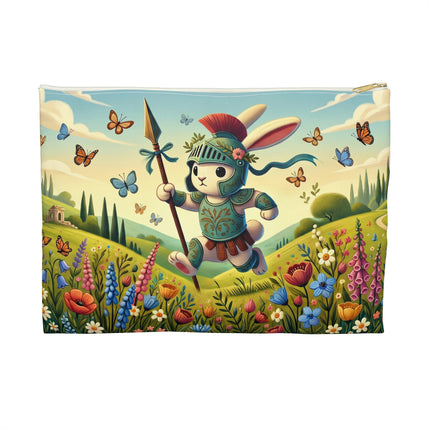 The Rabbit Gladiator Flat Pouch – Adventurous Spirit & Heroic Charm