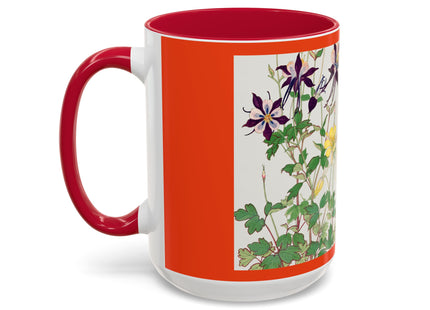 Aquilegia Flowers by Tanigami Kônan Colorful Mugs (11oz, 15oz)