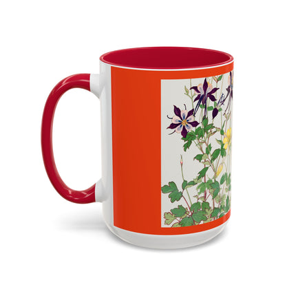 Aquilegia Flowers by Tanigami Kônan Colorful Mugs (11oz, 15oz)