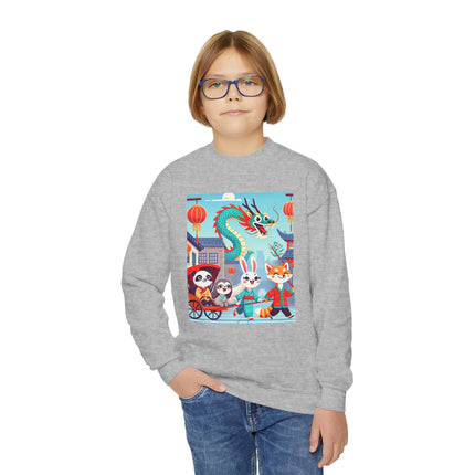 The Little Dragon and Friends Youth Crewneck Sweatshirt – Friendship, Adventure & Playful Charm