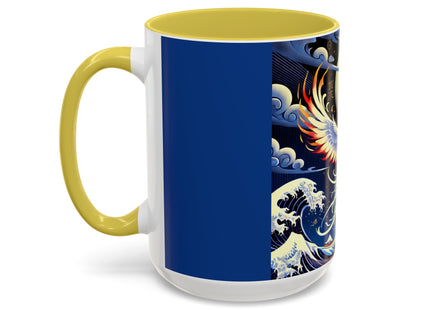 Majestic White Crane Colorful Mugs (11oz, 15oz)