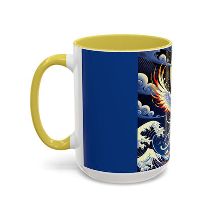Majestic White Crane Colorful Mugs (11oz, 15oz)