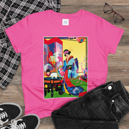 A Timeless Journey by Umberto Brunelleschi Women's Midweight Cotton Tee