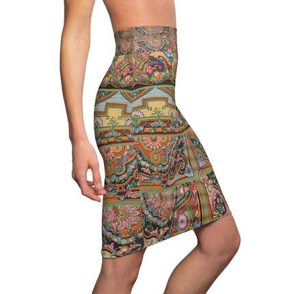 L'Ornement Polychrome by Albert Racine Women's Pencil Skirt (AOP)