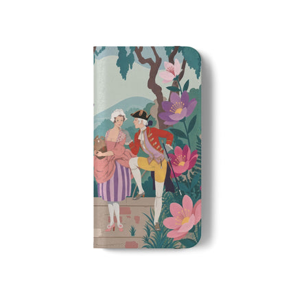 🌺🎭 The Garden Courtship Flip Case – Art Deco Floral Romance