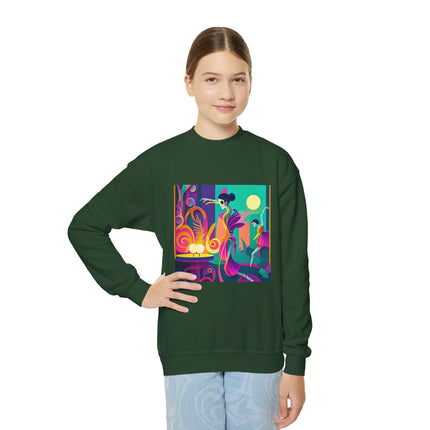 Dance of the Skeleton Ballerinas Youth Crewneck Sweatshirt