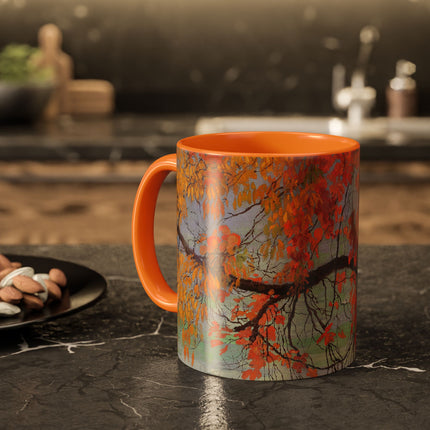 Autumn leaves by Edward Okuń Colorful Mugs (11oz, 15oz)