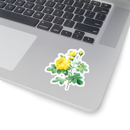 Yellow Rose Botanical Illustration by Pierre-Joseph Redouté Kiss-Cut Stickers (4 Sizes)