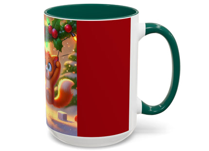 Naughty or Nice Kitten Christmas Colorful Mugs (11oz, 15oz)